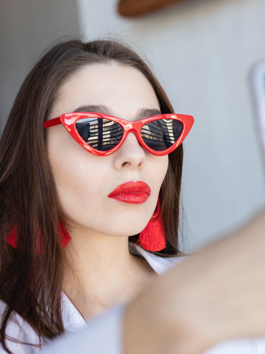 Red sunglasses shop